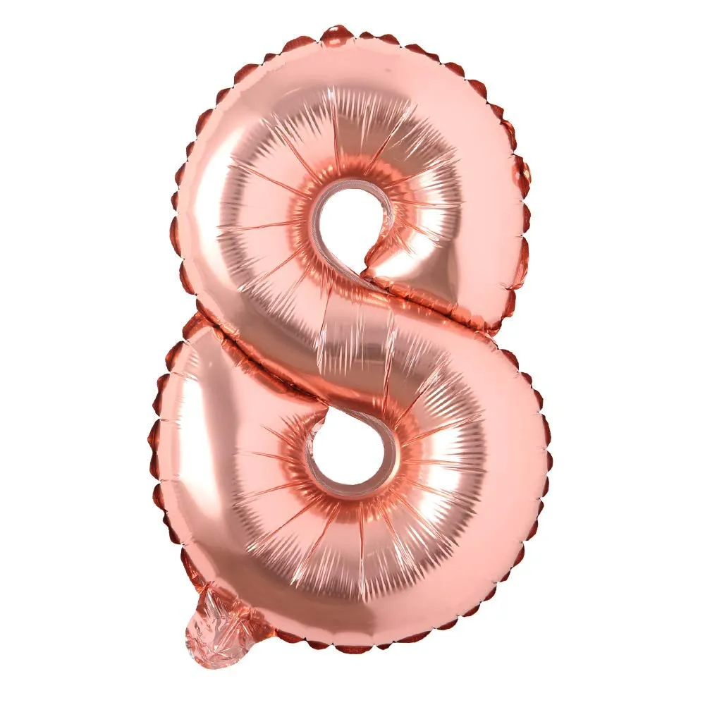 16 Inch Number Foil Balloon Rose Gold Best Quality Digit