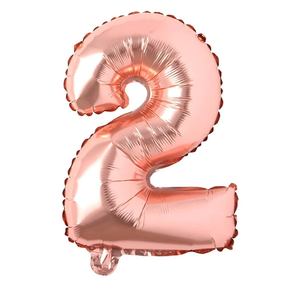 16 Inch Number Foil Balloon Rose Gold Best Quality Digit