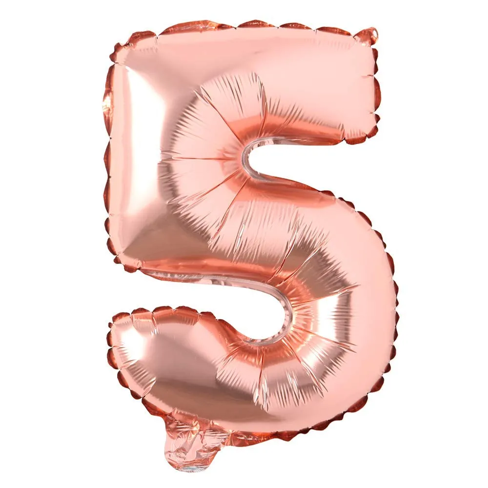 16 Inch Number Foil Balloon Rose Gold Best Quality Digit