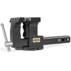 2-in-1 Tow Hitch Truck Vise 6" Bench Vise Fits 2" Receiver w/ Built-in Mount