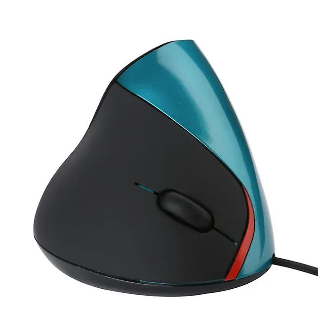 2.4G USB Wired Vertical Mouse PC Laptop Computer Optical Scroll Mice,blue AZ16644