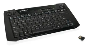 2.4GHz Multimedia Keyboard with Optical Trackball and Scroll Wheel