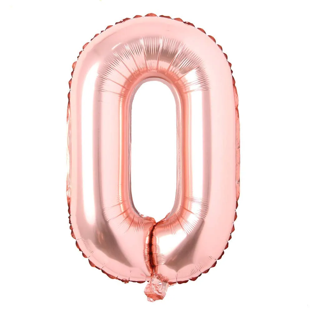 32 Inch Number Foil Balloon Rose Gold Best Quality Digit