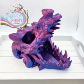 3D Printed Decorative Dragon Skull Dice Tower