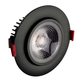 4-inch LED Gimbal Recessed Downlight in Black, 4000K