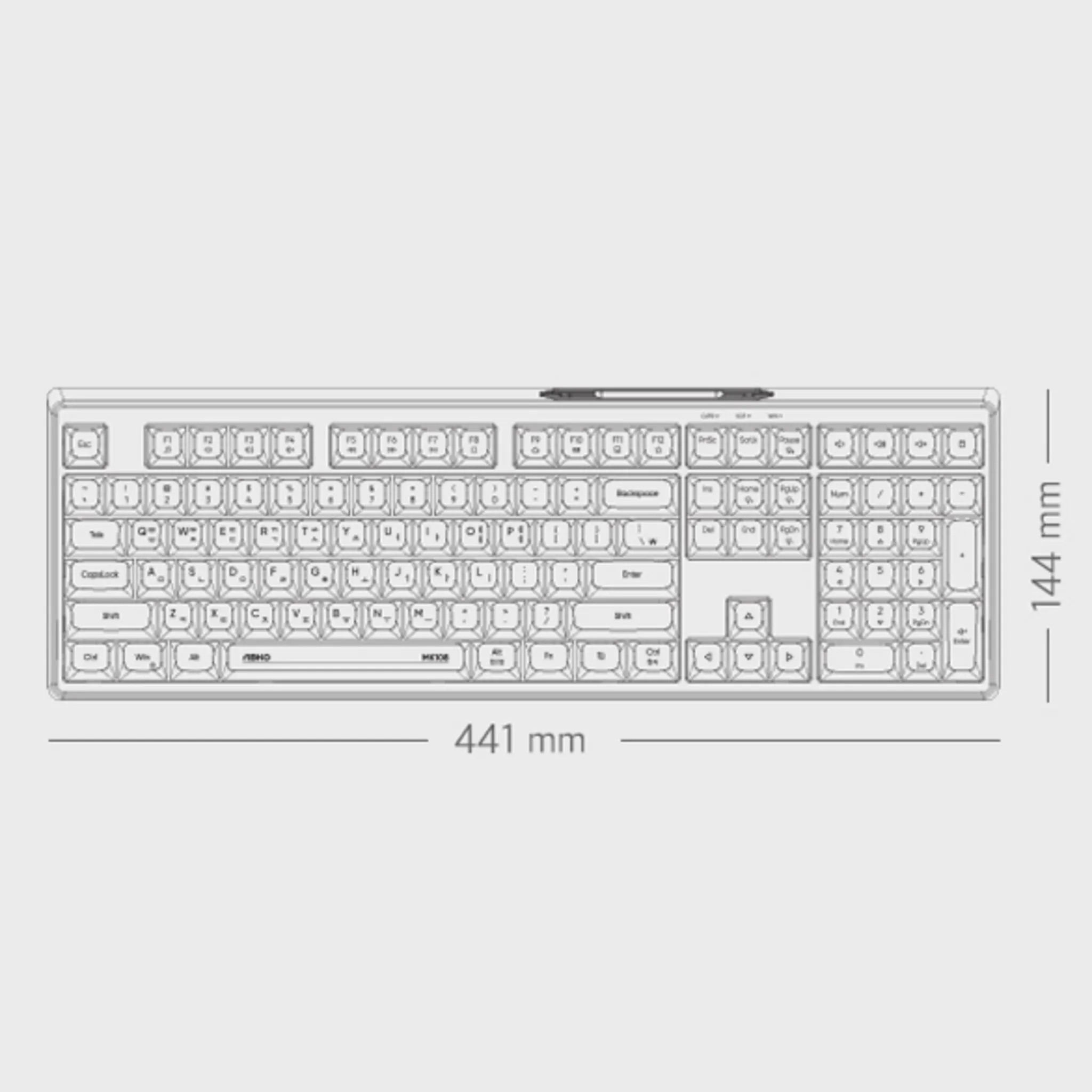 Abko Low-Noise Full-Size Membrane 108-Key Keyboard - Wired Keyboard - 🏆 #60 - Electronics - Best of December