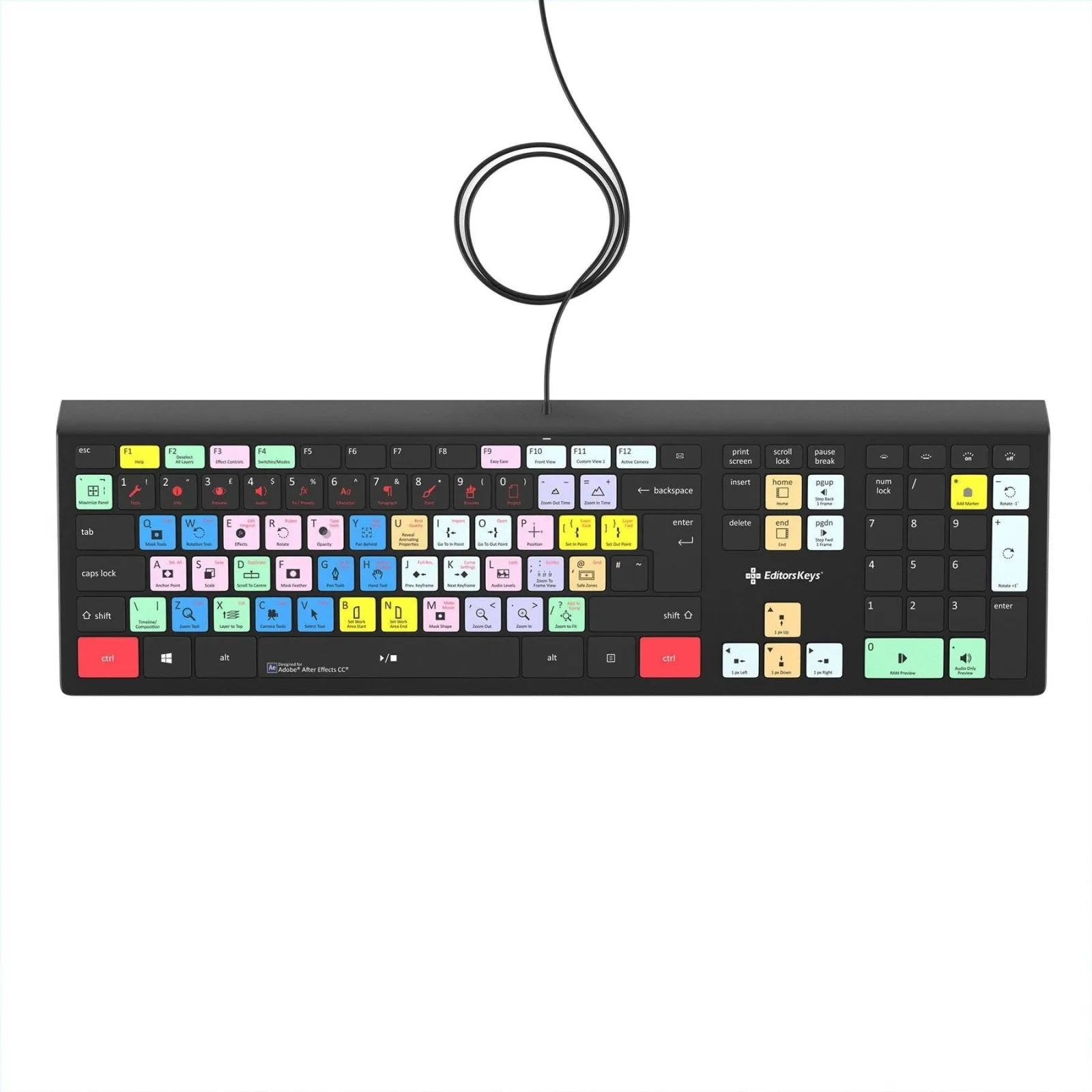 Adobe After Effects Keyboard - Backlit - For Mac or PC