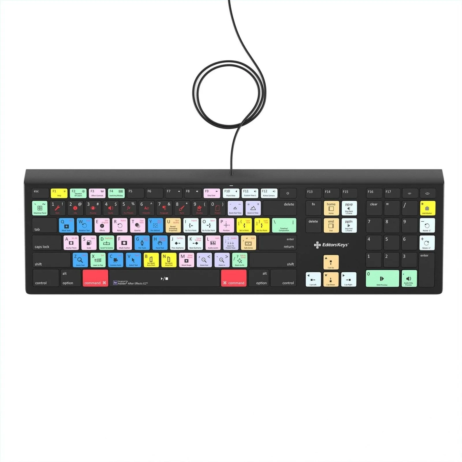 Adobe After Effects Keyboard - Backlit - For Mac or PC