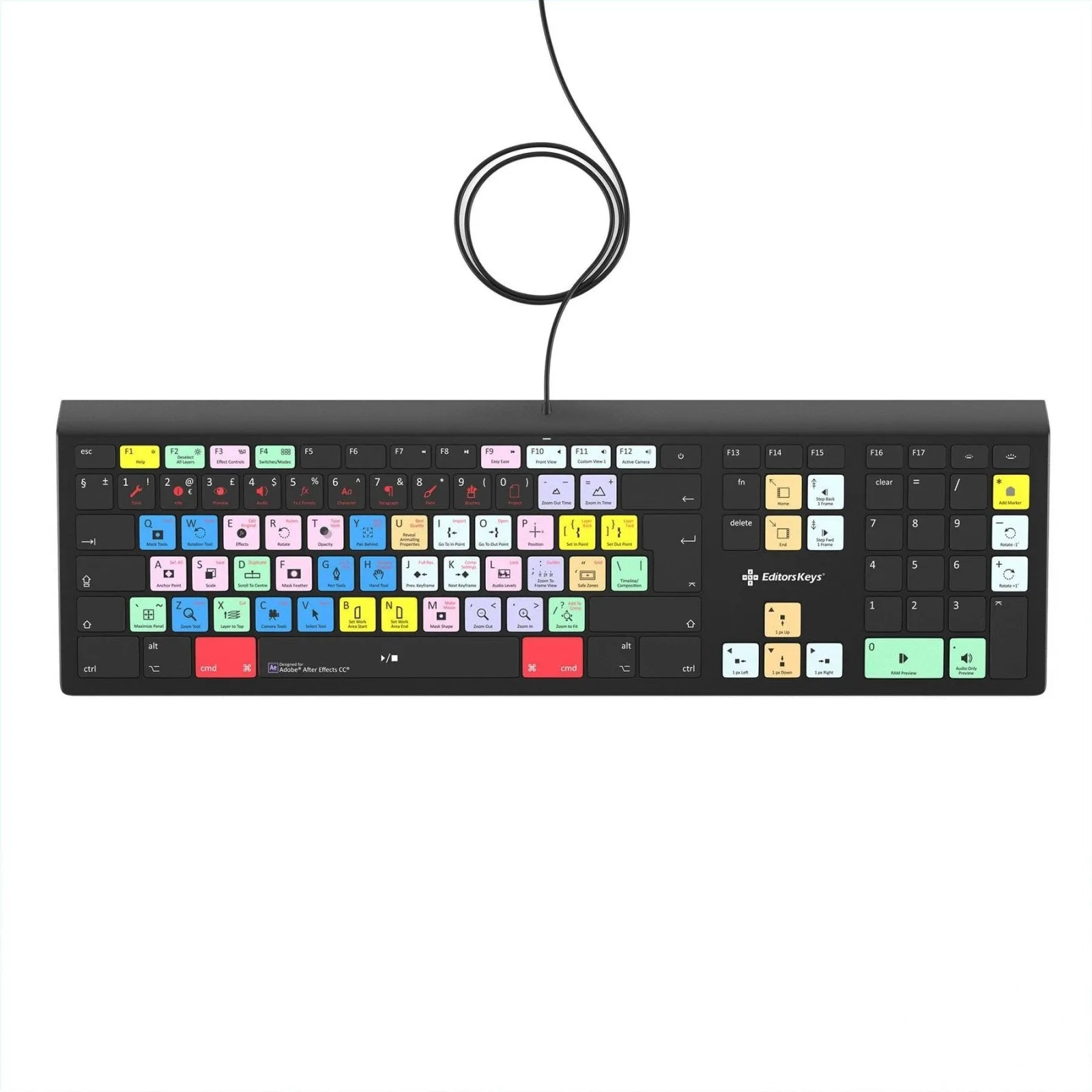 Adobe After Effects Keyboard - Backlit - For Mac or PC