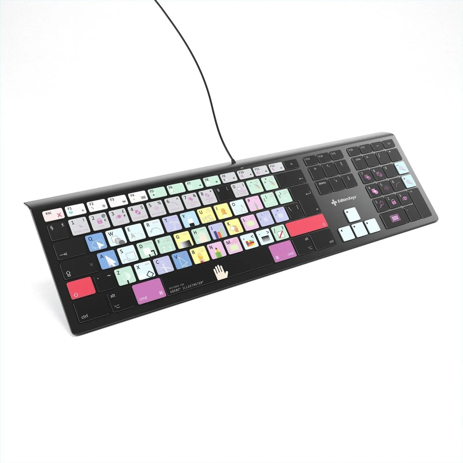 Adobe Illustrator Keyboard - Backlit Mac or PC