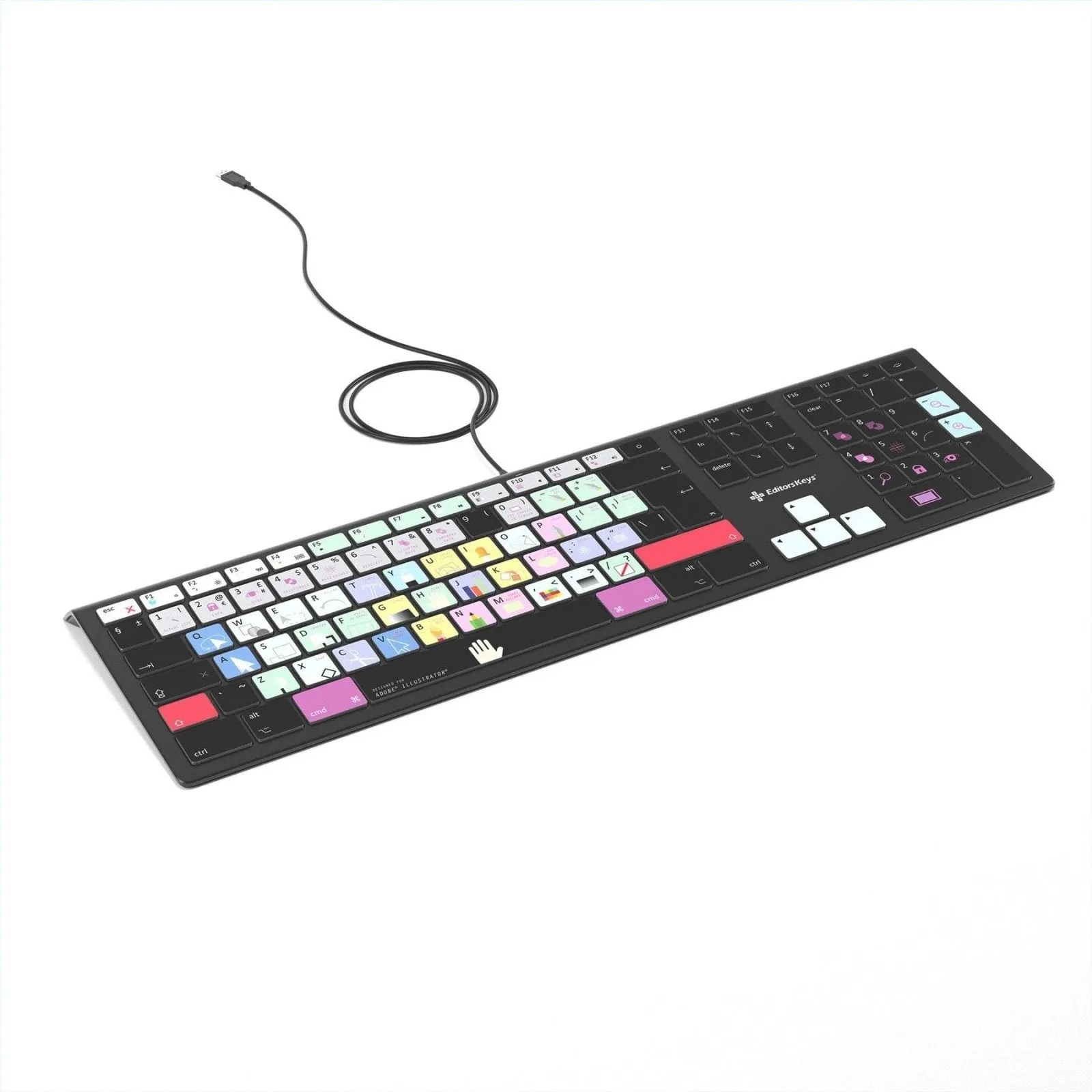 Adobe Illustrator Keyboard - Backlit Mac or PC