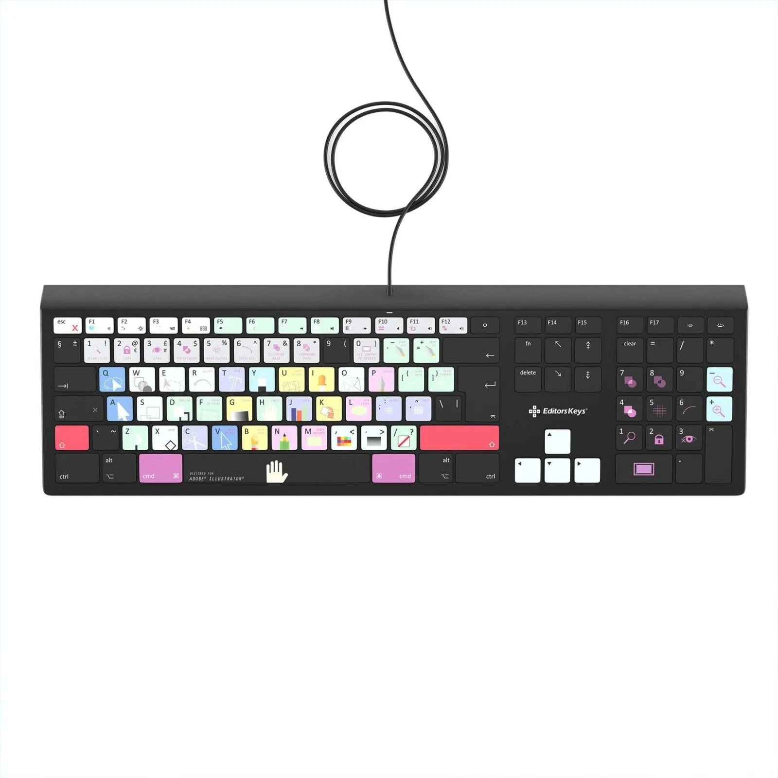 Adobe Illustrator Keyboard - Backlit Mac or PC