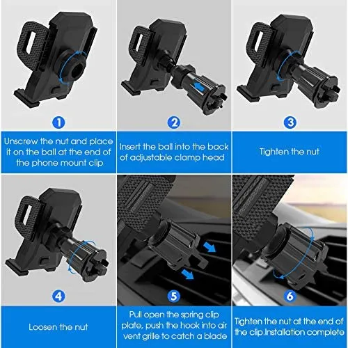 Air Vent Phone Holder for Car,Miracase Vehicle Cell Phone Mount Cradle with Adjustable Clip Compatible with iPhone 13 Series/iPhone 12 Series/11 /11 Pro Max/XR/Samsung and More