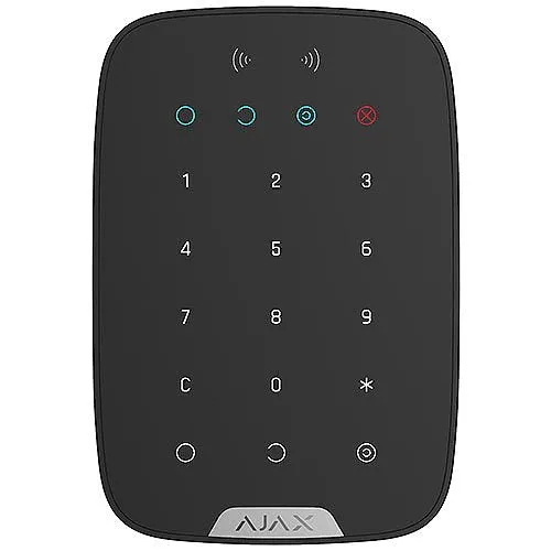 AJAX 42815.83.BL3 Wireless Touch Keypad Supporting Encrypted Contactless Cards and Key Fobs, Black