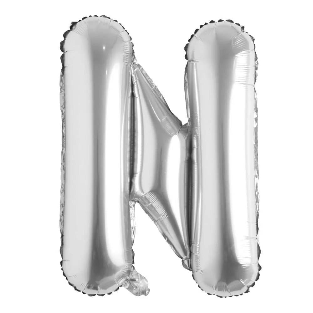 Alphabet Silver Color Foil Balloon 32 Inch Letters