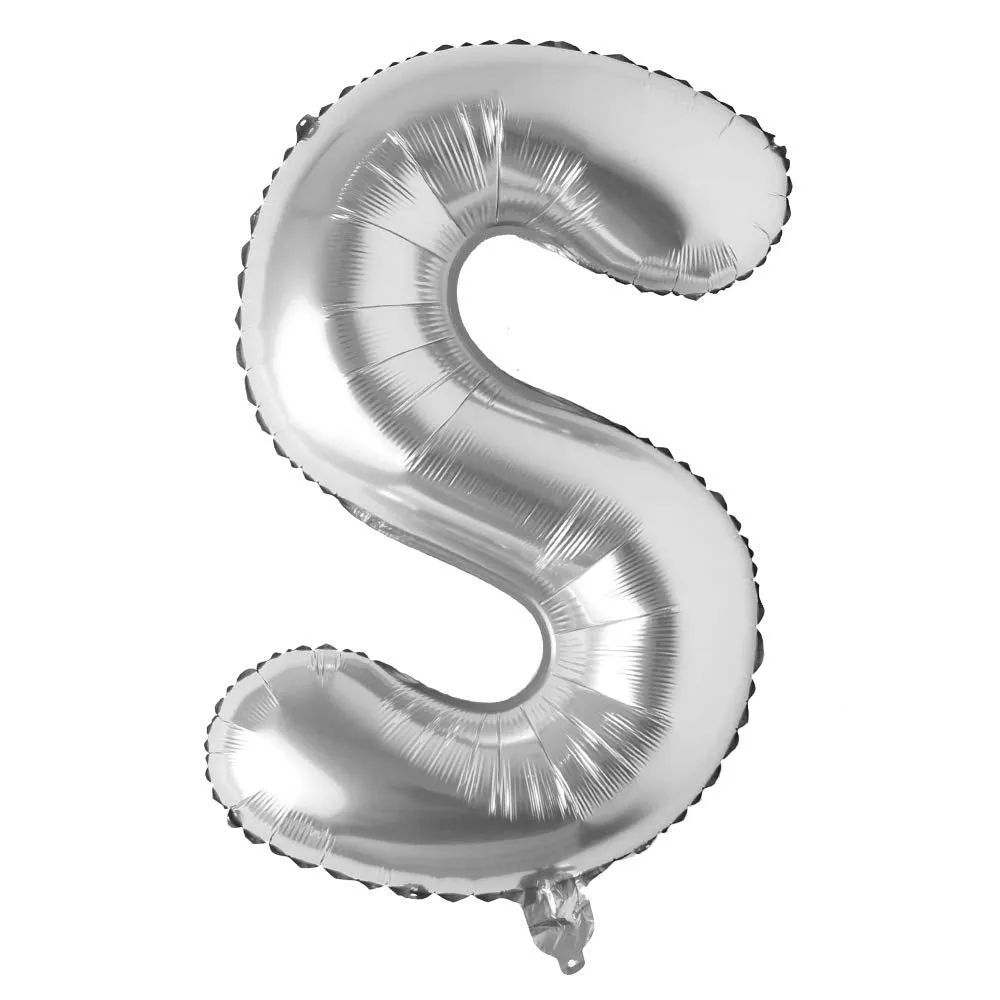 Alphabet Silver Color Foil Balloon 32 Inch Letters