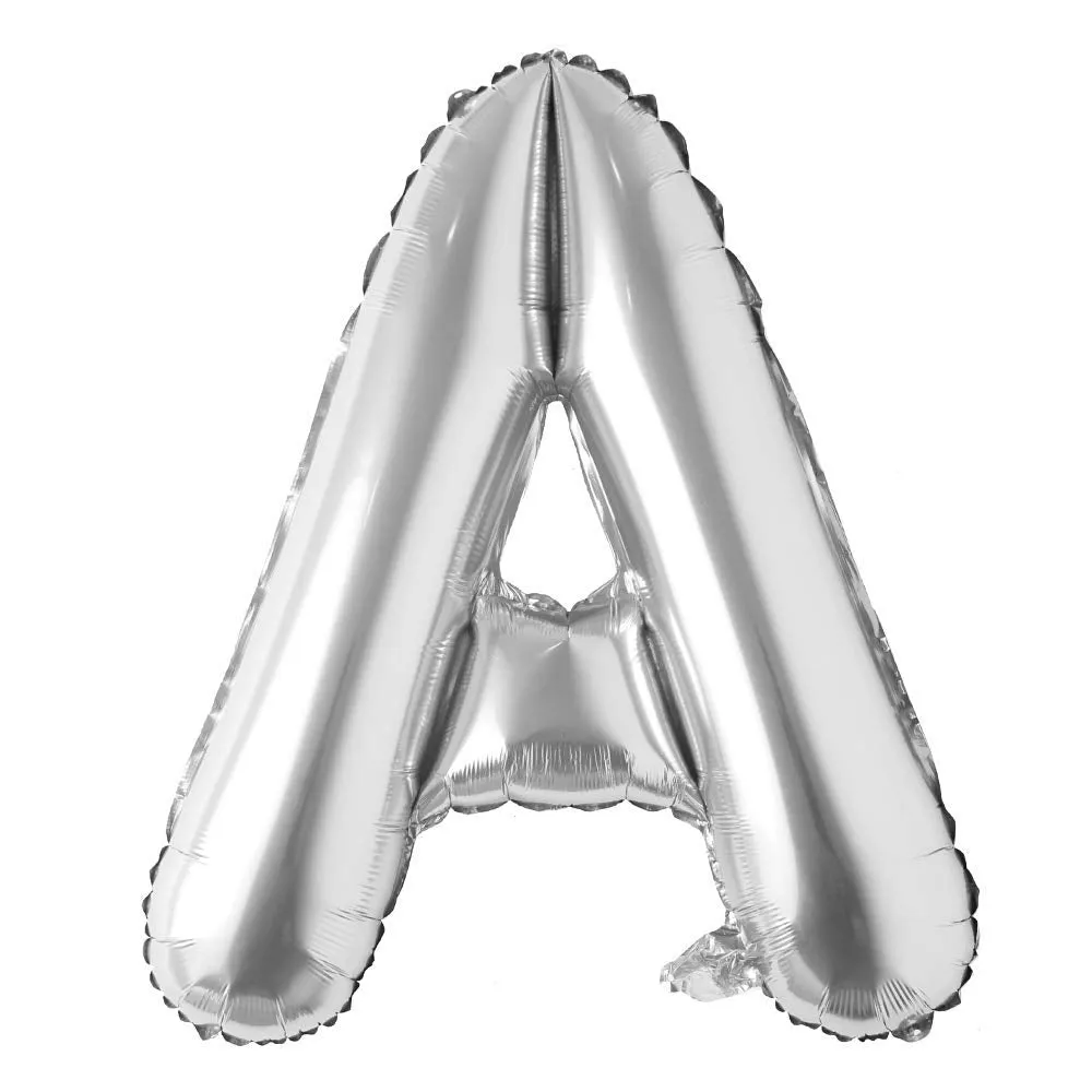 Alphabet Silver Color Foil Balloon 32 Inch Letters