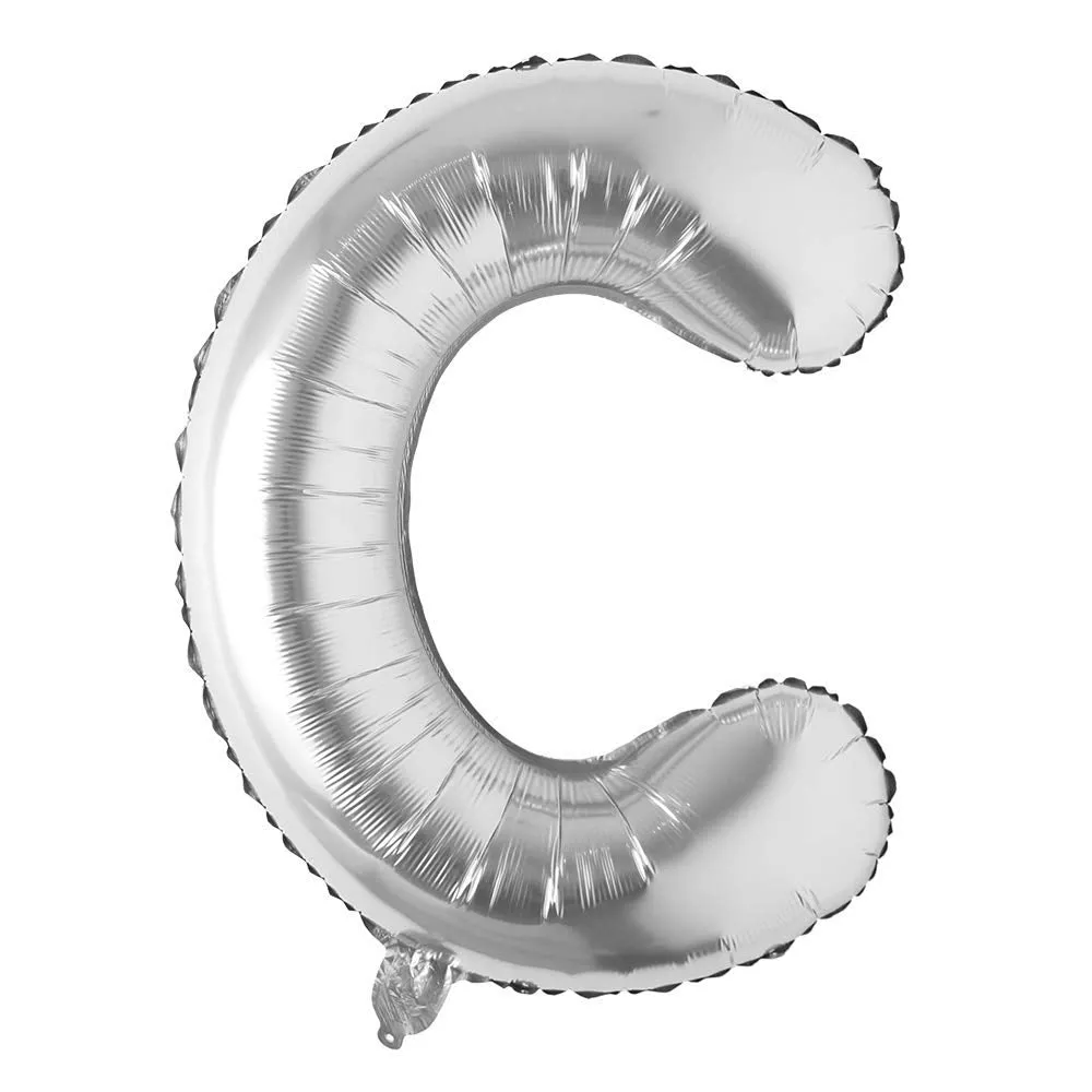 Alphabet Silver Color Foil Balloon 32 Inch Letters