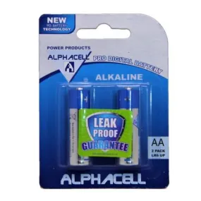 Alphacell Alkaline Pro Digital Battery - Size AA 2pc