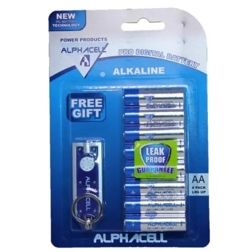 Alphacell Alkaline Pro Digital Battery - Size AA 8pc