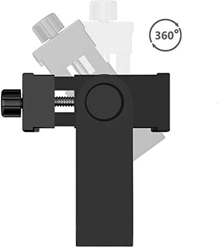 Alphx Universal Smartphone Tripod Cell Phone Holder Mount Adapter Set, Fits iPhone, Samsung, and All Phones, Rotates Vertical and Horizontal with Adjustable Clamp, Includes Mini Tripod