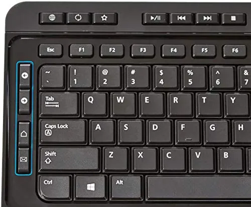 Amazon Basics Wireless Full Size Computer Keyboard and Mouse Combo, US Layout (QWERTY), Black