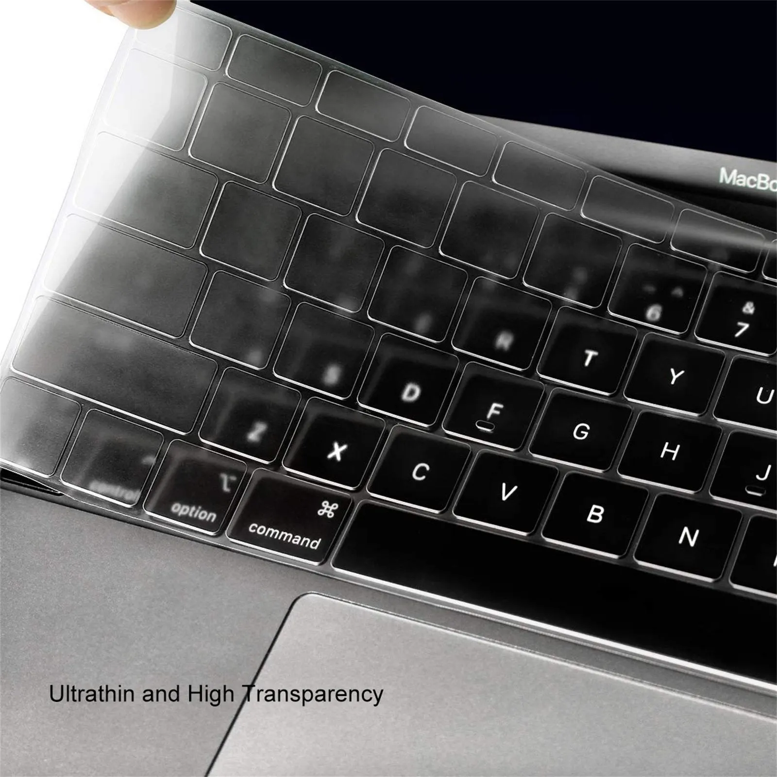 AMZER 3in1 Protective Case Kit for MacBook Pro 15.4 inch A1707/ A1990 with Keyboard Protective Film, Anti-dust Plugs (with Touch Bar)