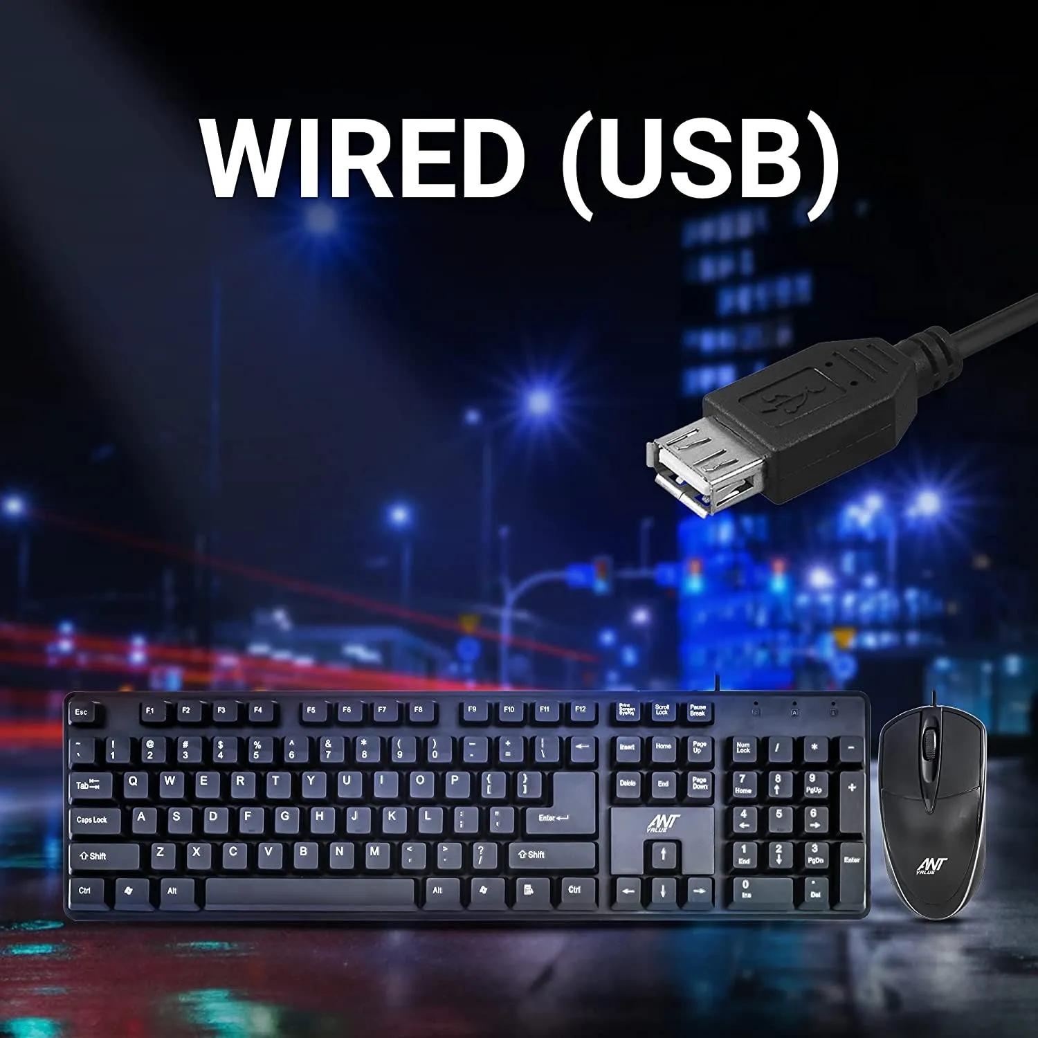 ANT VALUE KEYBOARD MOUSE COMBO USB FKBRI02