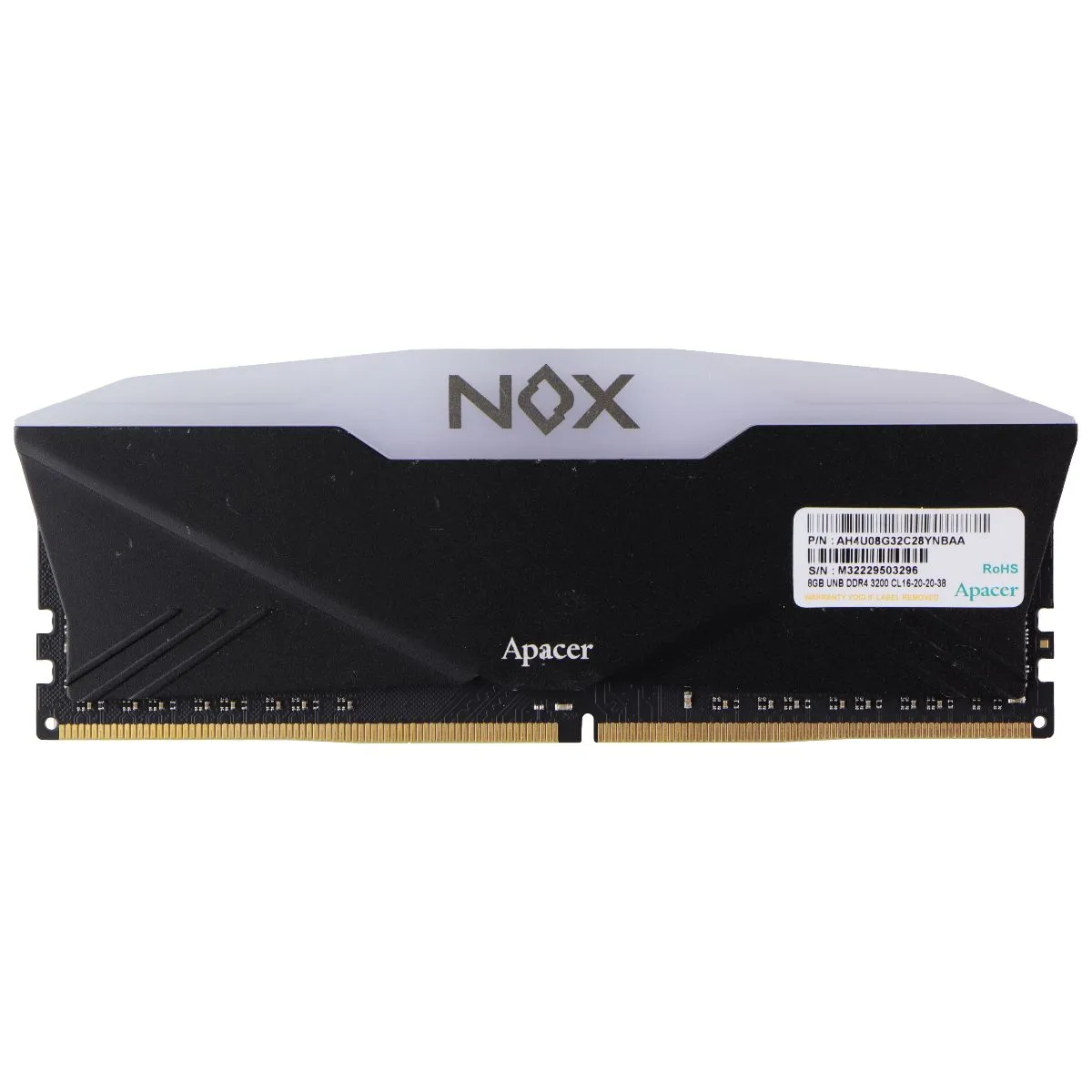 Apacer NOX 8GB 1Rx8 DDR4 SDRAM PC4-25600 3200MHz (AH4U08G32C28YNBAA) PC RAM