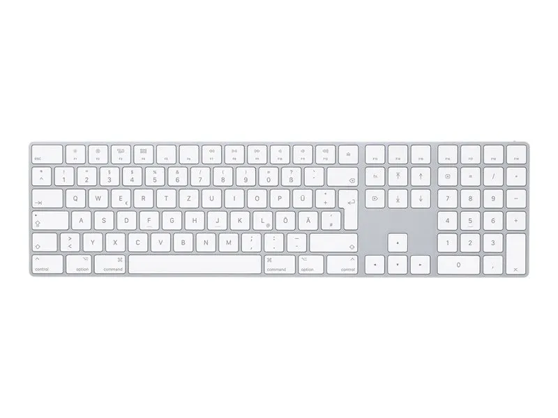 Apple Magic Keyboard With Numeric Keypad - Keyboard - Bluetooth - Qwertz - German - Silver