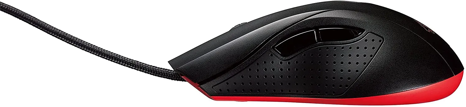 ASUS Cerberus Optical Gaming Mouse | Ambidextrous Controls for Left & Right Handed Gamers | Wired Mouse for PC | 6 Buttons | Sweatproof and Slip-Resistant Design