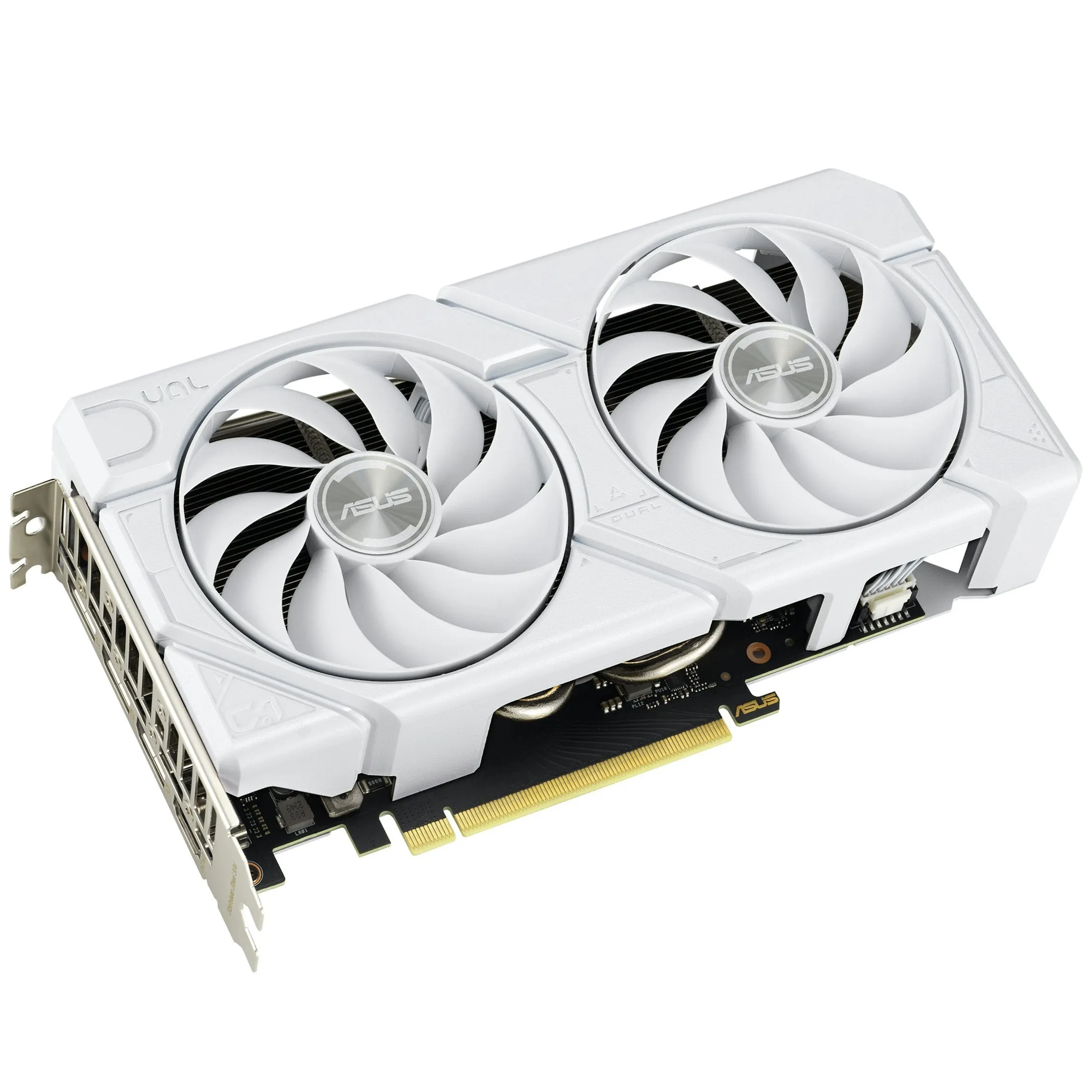 Asus DUAL RTX 4070 Super EVO OC Graphics Card, PCIe4, 12GB DDR6X, HDMI, 3 DP, 2550MHz Clock, Overclocked, White