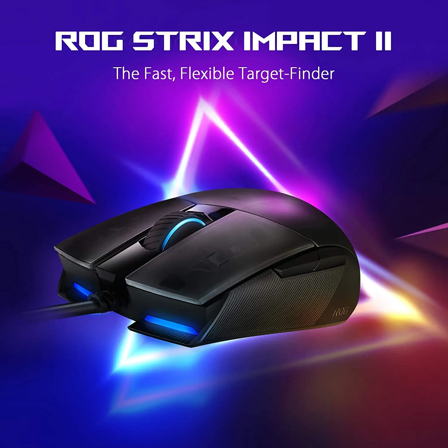 ASUS Mouse Strix Impact II Optical Gaming Mouse | 6200 DPI Sensor, 220 IPS | Ambidextrous & Ergonomic Wired Mouse | Aura Sync RGB | Configurated/Replaceable Mice Switches