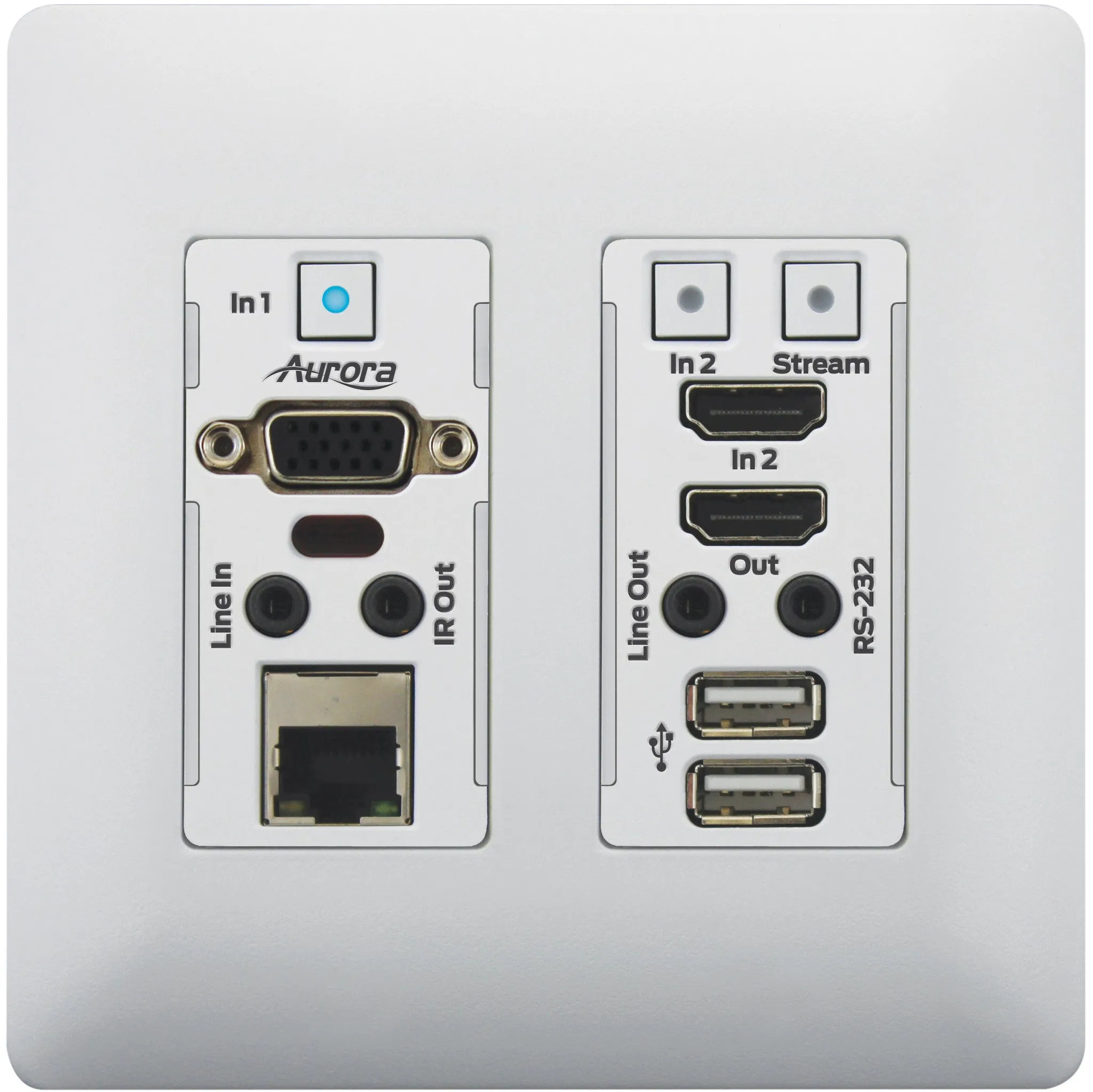 Aurora VLX-TCW2V-C 4K IP Audio/Video Distribution Wall Plate