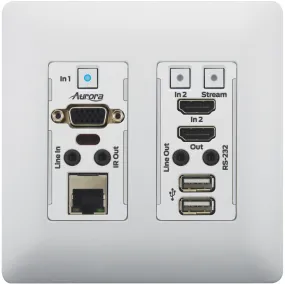 Aurora VLX-TCW2V-C 4K IP Audio/Video Distribution Wall Plate