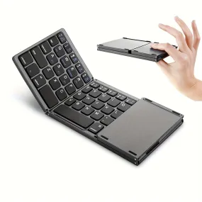 B033 Wireless Three Fold Keyboard For Computer Office Mute Ultra-thin Portable Keyboard Three System With Touchpad, Very Suitable For Android/IOS/Windows/Mac And Other Systems