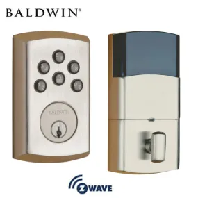 Baldwin Estate Soho - 8285 Contemporary Keyless Electronic Deadbolt - Singl Cyl - Optional Z-Wave - Satin Nickel - Grade 2