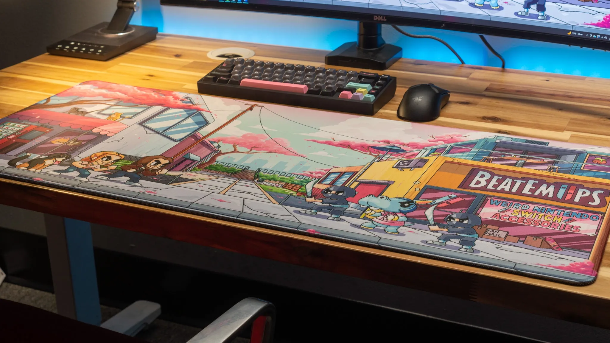 Beatemups "The BEATEMUP Video Game Deskmat" Content Creator Collaboration Gaming Mouse Pad Deskmat