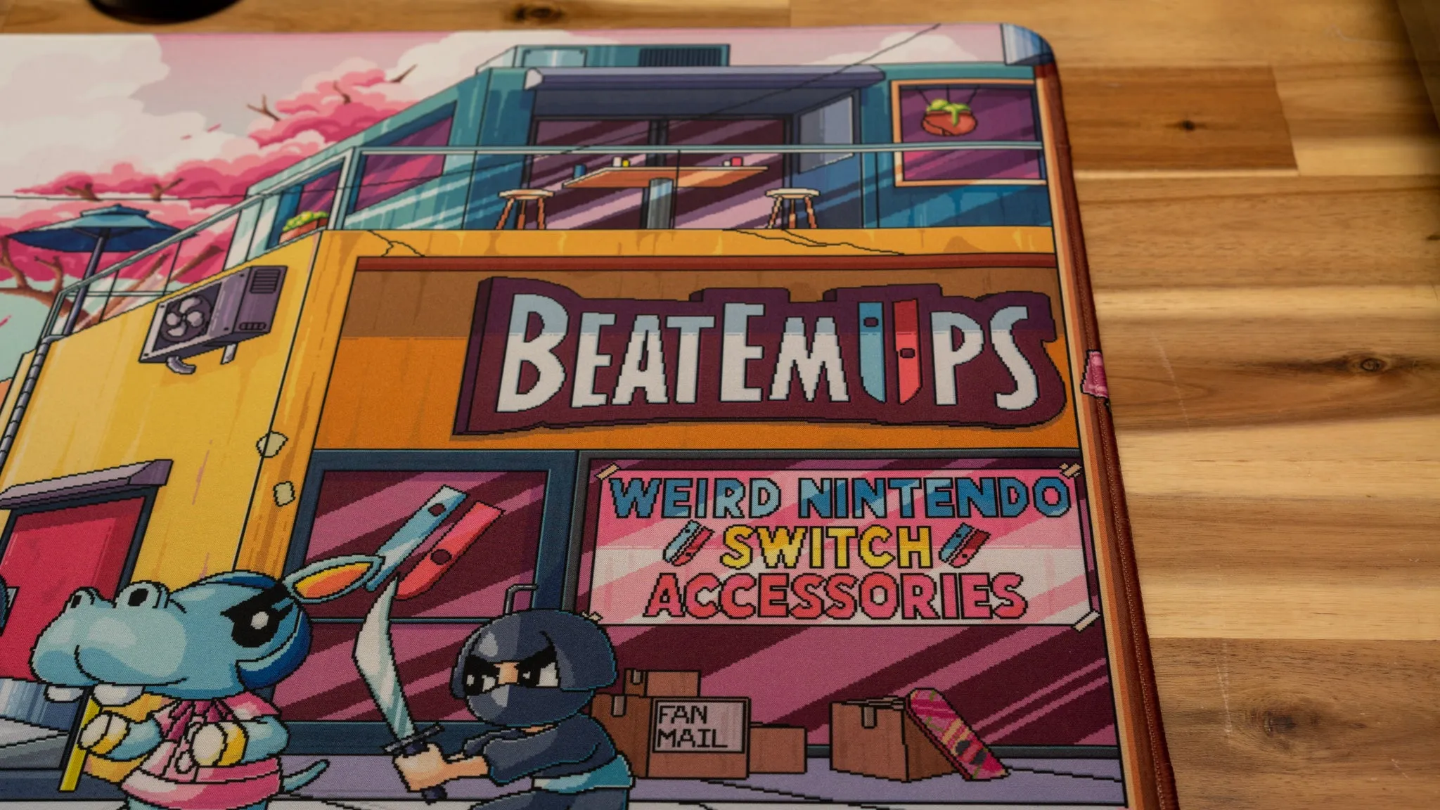 Beatemups "The BEATEMUP Video Game Deskmat" Content Creator Collaboration Gaming Mouse Pad Deskmat