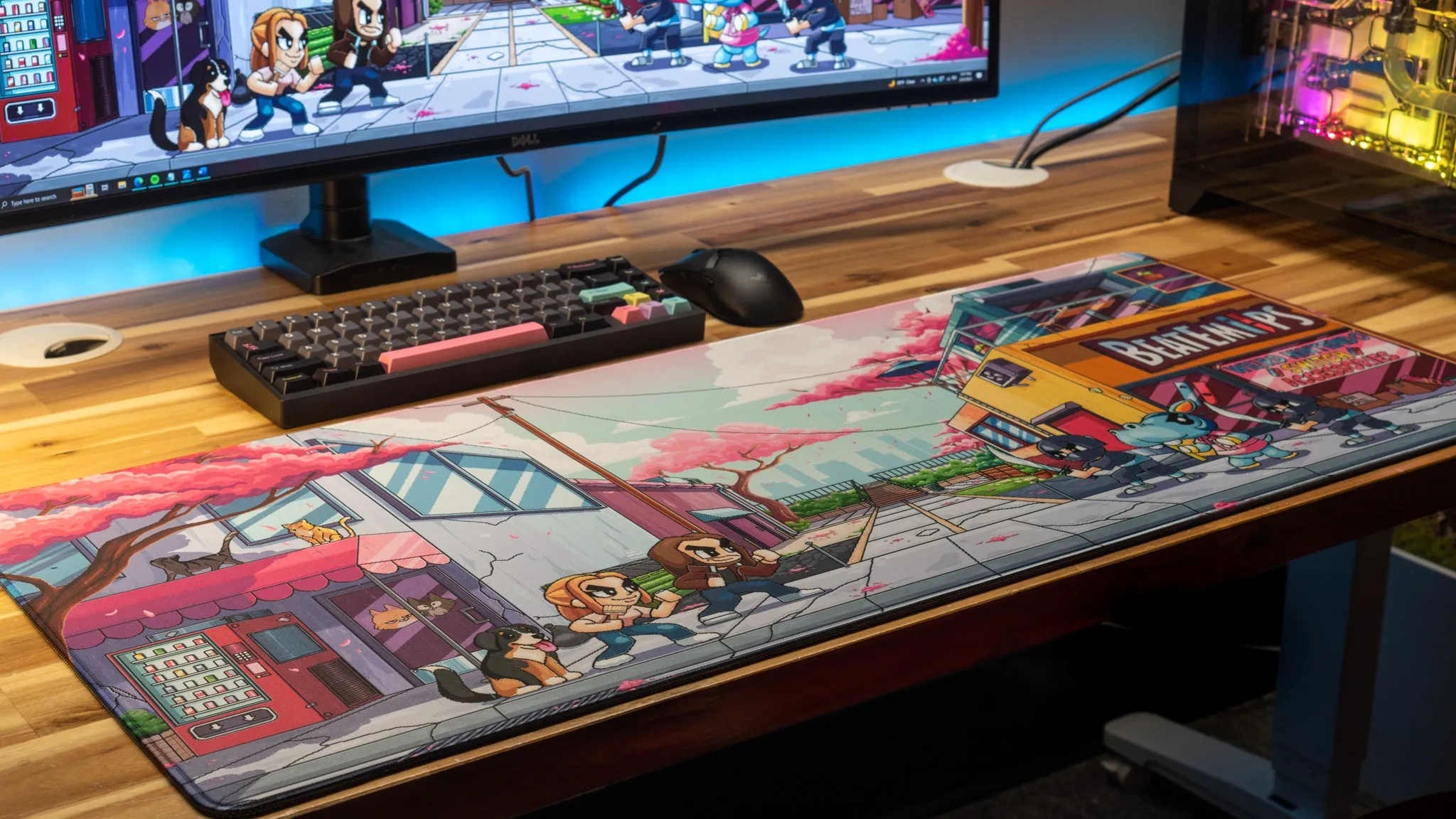 Beatemups "The BEATEMUP Video Game Deskmat" Content Creator Collaboration Gaming Mouse Pad Deskmat