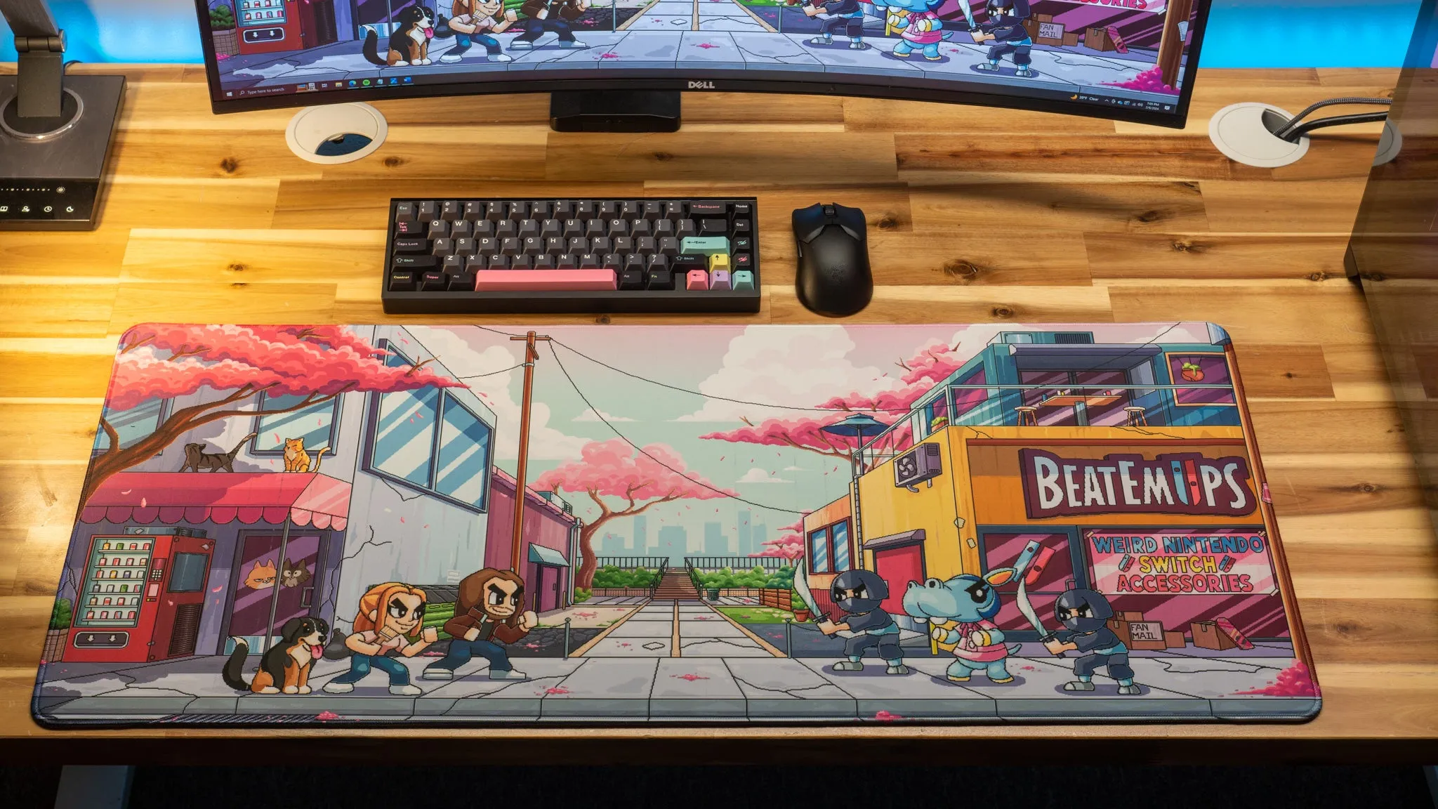 Beatemups "The BEATEMUP Video Game Deskmat" Content Creator Collaboration Gaming Mouse Pad Deskmat