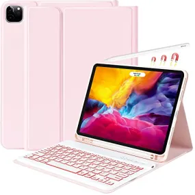 besky Keyboard Case for iPad Pro 11 inch (4th, 3th Generation) & Air Series Products (Air 6th, 5th, 4th Generation), with Wireless Detachable Backlit Keyboard and Case - Pencil Holder