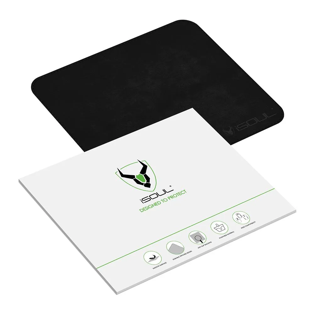 Black PU Leather Mouse Pad for Office Home and Gamers