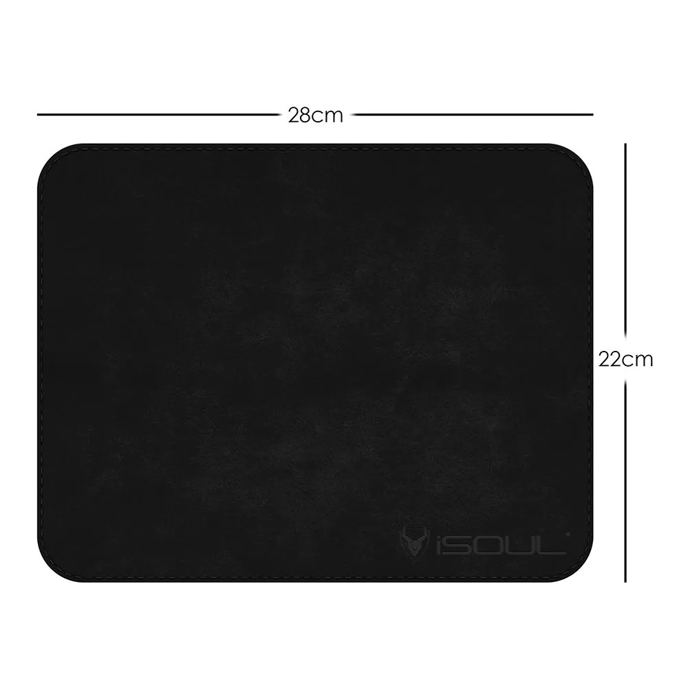 Black PU Leather Mouse Pad for Office Home and Gamers