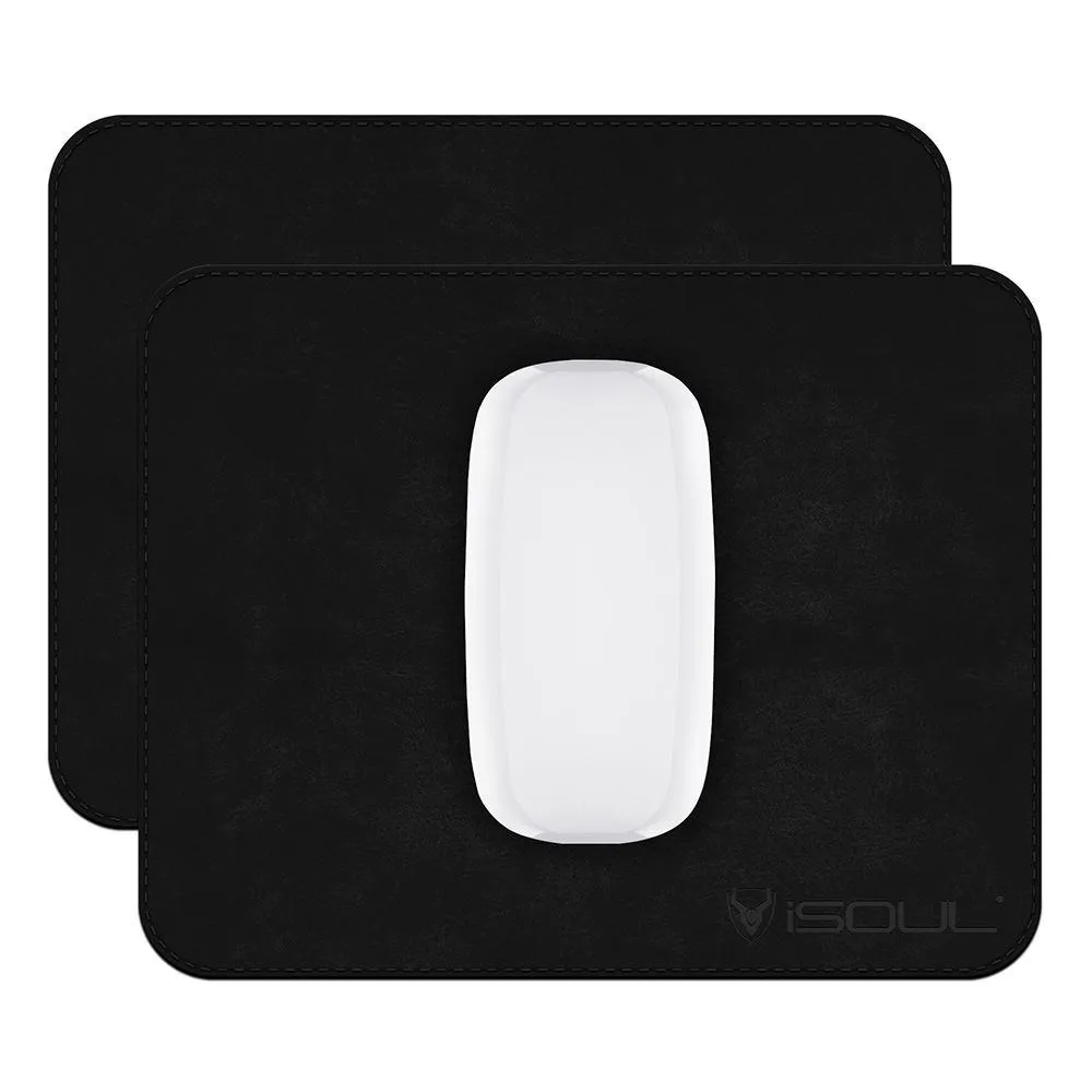 Black PU Leather Mouse Pad for Office Home and Gamers