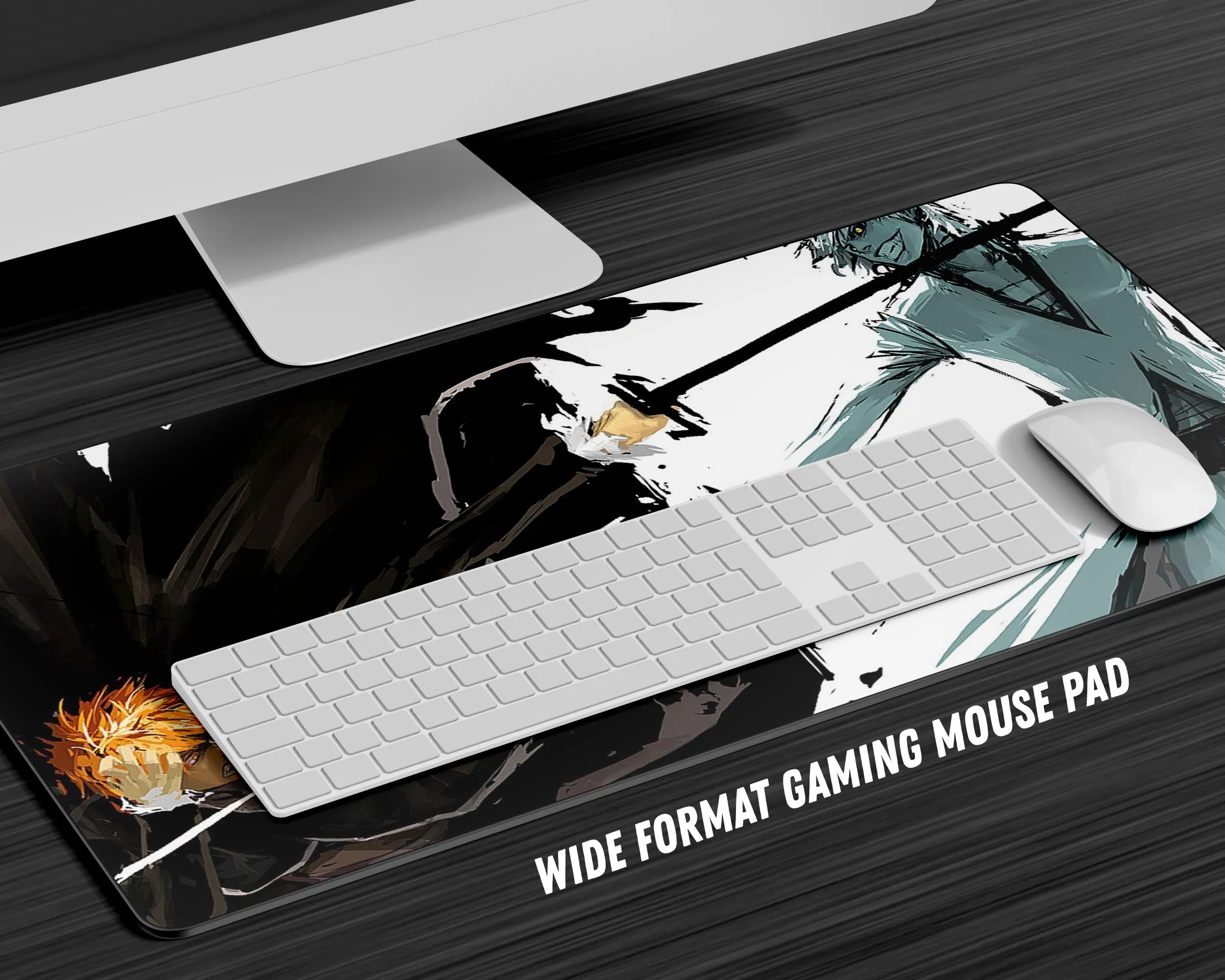 Bleach Ichigo vs Zangetsu Black Gaming Mouse Pad