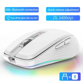 Bluetooth 5.0 Wireless Mouse Rechargeable Silent Multi Arc Touch Mice Ultra-thin Magic Mouse For Laptop Ipad Mac PC Macbook