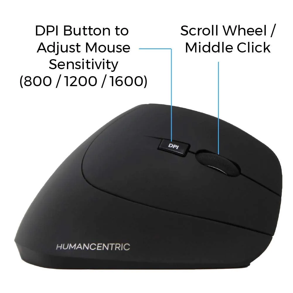 Bluetooth Vertical Adjustable Wireless Ergonomic Mouse