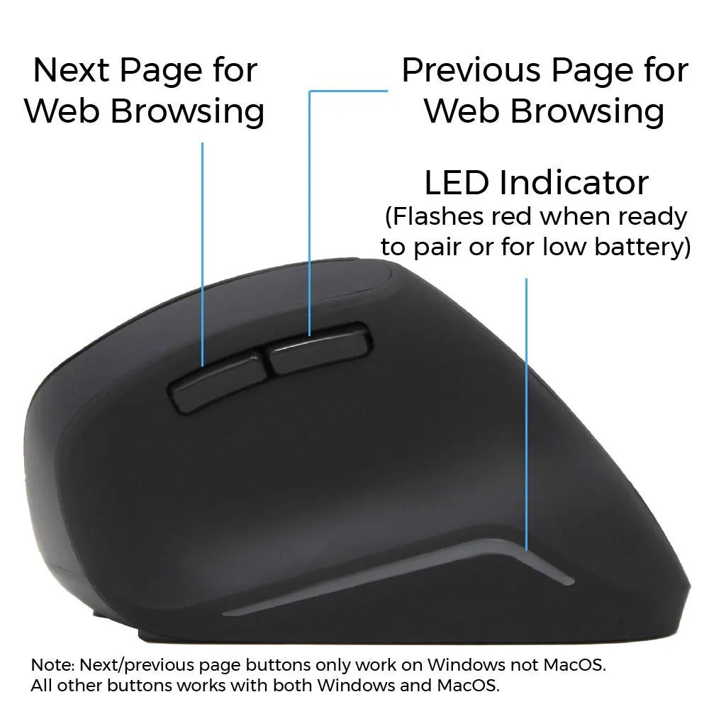 Bluetooth Vertical Adjustable Wireless Ergonomic Mouse