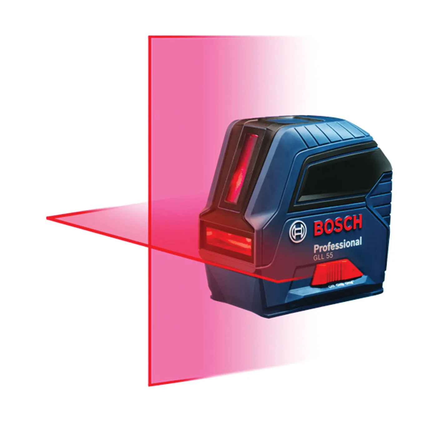 Bosch GLL 55 Cross-Line Laser, 50 ft,  /-1/8 in at 33 ft Accuracy, 2-Line